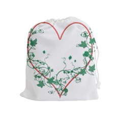 Heart Ranke Nature Romance Plant Drawstring Pouches (extra Large) by Simbadda