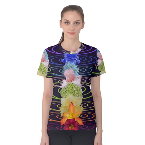 Chakra Spiritual Flower Energy Women s Cotton Tee by Simbadda