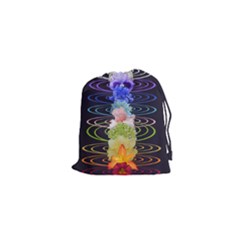 Chakra Spiritual Flower Energy Drawstring Pouches (xs)  by Simbadda