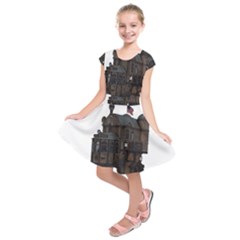 Steampunk Lock Fantasy Home Kids  Short Sleeve Dress