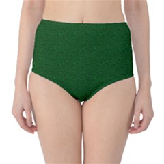 Texture Green Rush Easter High-waist Bikini Bottoms by Simbadda