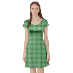 Green1 Short Sleeve Skater Dress by PhotoNOLA