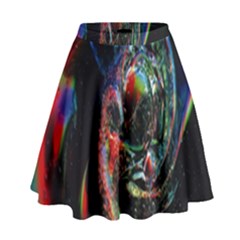 Abstraction Dive From Inside High Waist Skirt by Simbadda