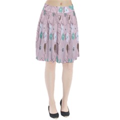 Background Texture Flowers Leaves Buds Pleated Skirt