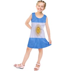 Argentina Texture Background Kids  Tunic Dress