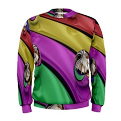 Balloons Colorful Rainbow Metal Men s Sweatshirt by Simbadda