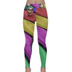 Balloons Colorful Rainbow Metal Classic Yoga Leggings by Simbadda