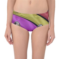 Balloons Colorful Rainbow Metal Mid-waist Bikini Bottoms by Simbadda