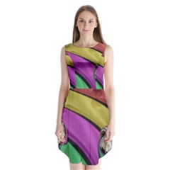 Balloons Colorful Rainbow Metal Sleeveless Chiffon Dress   by Simbadda