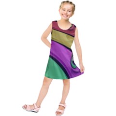 Balloons Colorful Rainbow Metal Kids  Tunic Dress by Simbadda