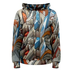 Abstraction Imagination City District Building Graffiti Women s Pullover Hoodie by Simbadda