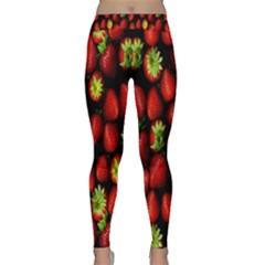 Berry Strawberry Many Classic Yoga Leggings by Simbadda