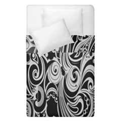 Black White Pattern Shape Patterns Duvet Cover Double Side (single Size) by Simbadda