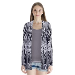 Black White Pattern Shape Patterns Cardigans by Simbadda