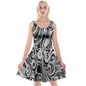 Black White Pattern Shape Patterns Reversible Velvet Sleeveless Dress View1