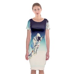 Astronaut Classic Short Sleeve Midi Dress by Simbadda