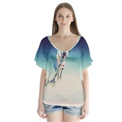 Astronaut Flutter Sleeve Top