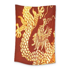 Fabric Pattern Dragon Embroidery Texture Small Tapestry by Simbadda