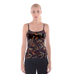 Feathers Bird Black Spaghetti Strap Top by Simbadda