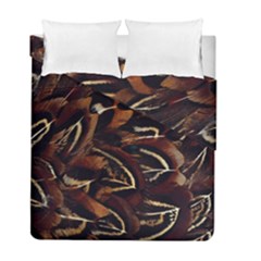 Feathers Bird Black Duvet Cover Double Side (full/ Double Size)