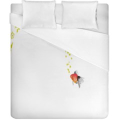 Fish Underwater Yellow White Duvet Cover (california King Size)