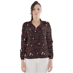 Cubes Small Background Wind Breaker (women) by Simbadda