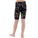 Flowers Neon Color Kids  Mid Length Swim Shorts View2