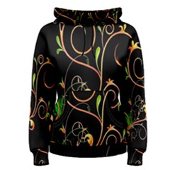 Flowers Neon Color Women s Pullover Hoodie by Simbadda