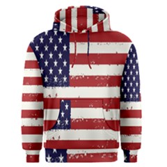 Flag United States United States Of America Stripes Red White Men s Pullover Hoodie by Simbadda