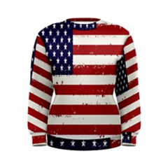 Flag United States United States Of America Stripes Red White Women s Sweatshirt by Simbadda