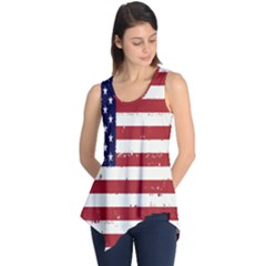 Flag United States United States Of America Stripes Red White Sleeveless Tunic by Simbadda