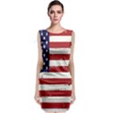 Flag United States United States Of America Stripes Red White Classic Sleeveless Midi Dress View1