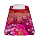 Flowers Neon Stars Glow Pink Sakura Gerberas Sparkle Shine Daisies Bright Gerbera Butterflies Sunris Fitted Sheet (Single Size) View1