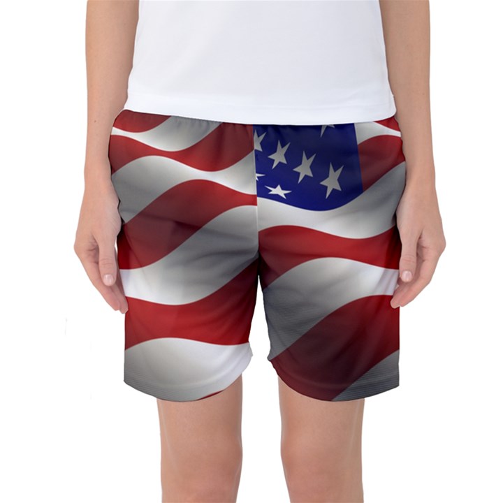 Flag United States Stars Stripes Symbol Women s Basketball Shorts