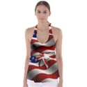 Flag United States Stars Stripes Symbol Babydoll Tankini Top View1