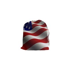 Flag United States Stars Stripes Symbol Drawstring Pouches (xs)  by Simbadda