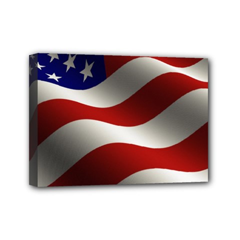 Flag United States Stars Stripes Symbol Mini Canvas 7  X 5  by Simbadda