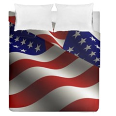 Flag United States Stars Stripes Symbol Duvet Cover Double Side (queen Size) by Simbadda