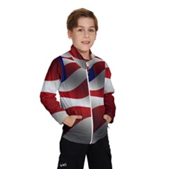 Flag United States Stars Stripes Symbol Wind Breaker (kids) by Simbadda