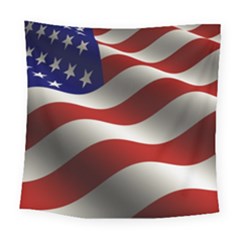 Flag United States Stars Stripes Symbol Square Tapestry (large) by Simbadda