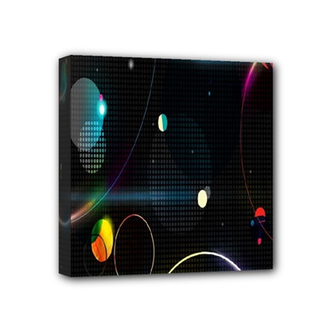 Glare Light Luster Circles Shapes Mini Canvas 4  X 4 