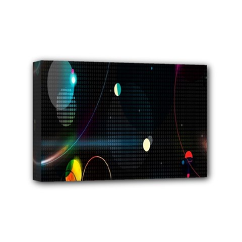 Glare Light Luster Circles Shapes Mini Canvas 6  X 4  by Simbadda