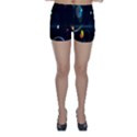 Glare Light Luster Circles Shapes Skinny Shorts View1