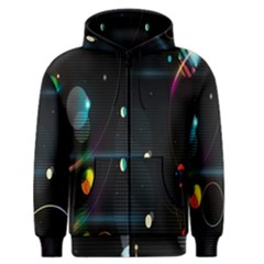 Glare Light Luster Circles Shapes Men s Zipper Hoodie by Simbadda