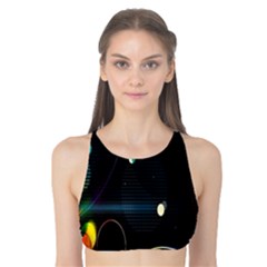 Glare Light Luster Circles Shapes Tank Bikini Top by Simbadda