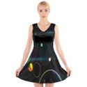 Glare Light Luster Circles Shapes V-Neck Sleeveless Skater Dress View1