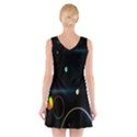 Glare Light Luster Circles Shapes V-Neck Sleeveless Skater Dress View2