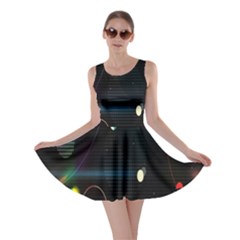 Glare Light Luster Circles Shapes Skater Dress by Simbadda