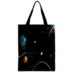 Glare Light Luster Circles Shapes Zipper Classic Tote Bag by Simbadda