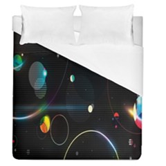 Glare Light Luster Circles Shapes Duvet Cover (queen Size) by Simbadda